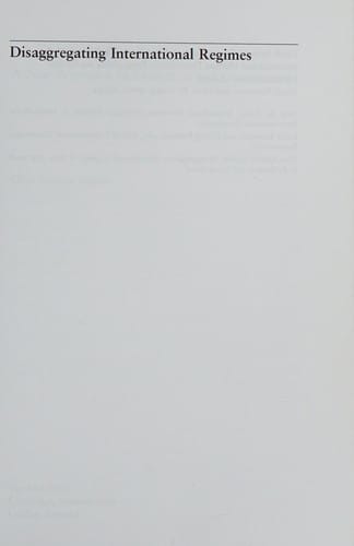 Disaggregating international regimes