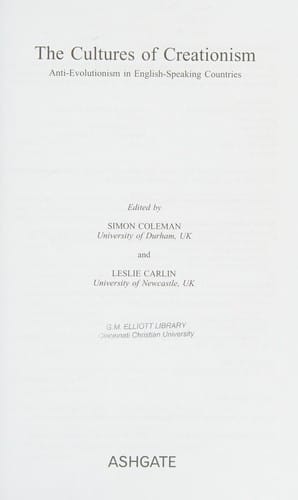 The cultures of creationism