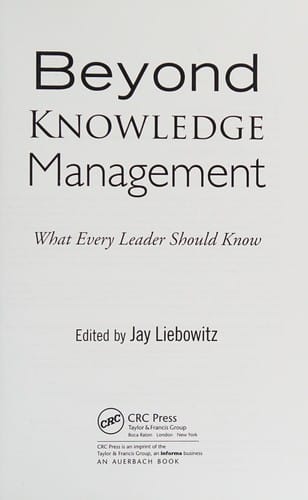 Beyond knowledge management