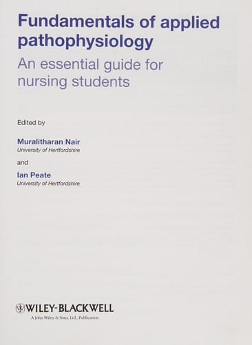 Fundamentals of applied pathophysiology for nursing students