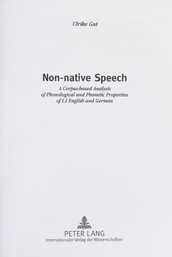 Non-native speech