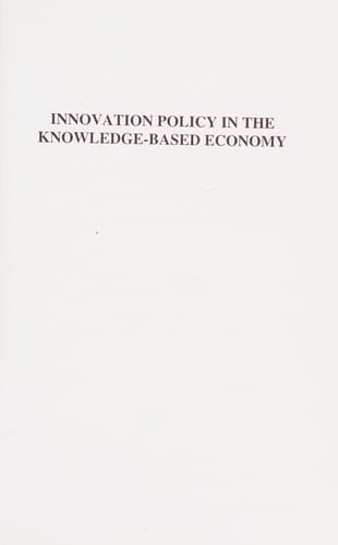 Innovation policy in the knowledge-based economy