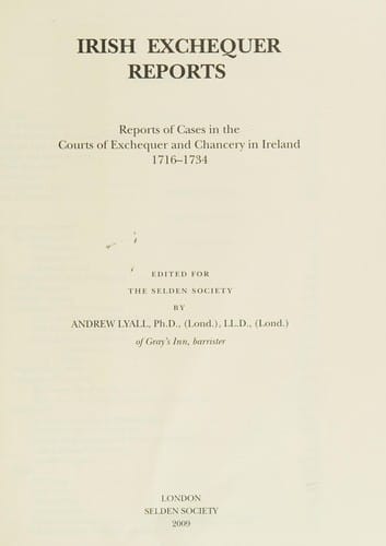 Irish Exchequer reports