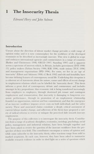 The insecure workforce