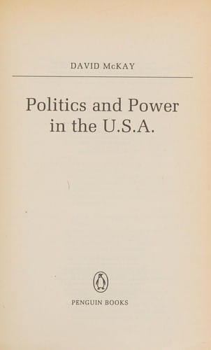 Politics and power in the U.S.A
