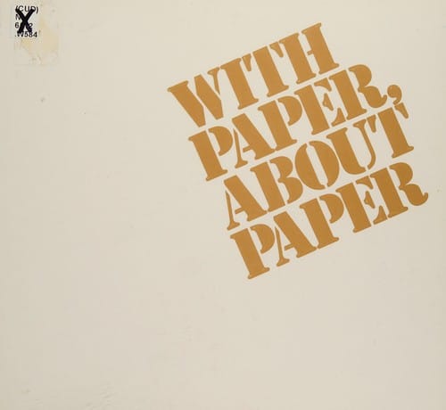 With paper, about paper
