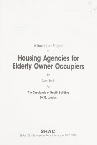 Housing Agencies for Elderly Owners