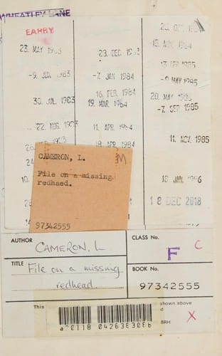 File on a Missing Redhead