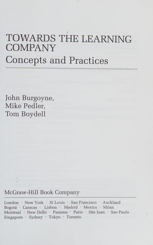 Towards the learning company