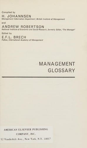 Management glossary