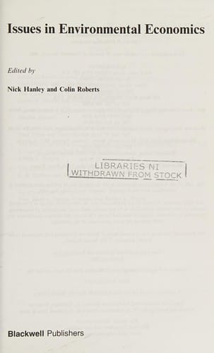 Issues in environmental economics