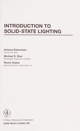 Introduction to solid-state lighting