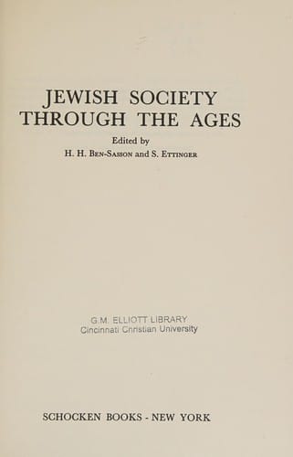 Jewish society through the ages