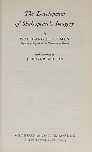 The development of Shakespeare's imagery