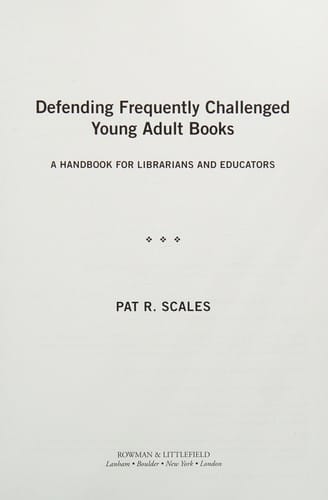 Defending frequently challenged young adult books