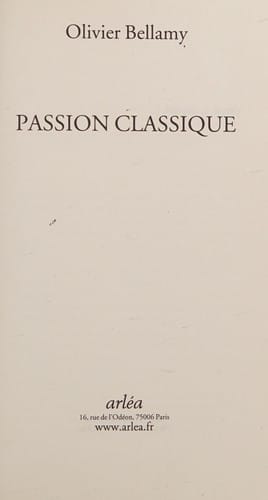 Passion classique