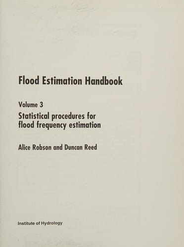 Flood estimation handbook