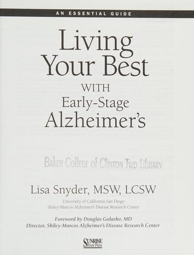 Living your best with early-stage Alzheimer's