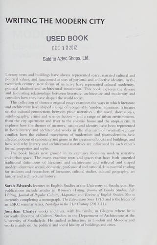 Writing the modern city
