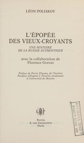 L' épopée des vieux-croyants