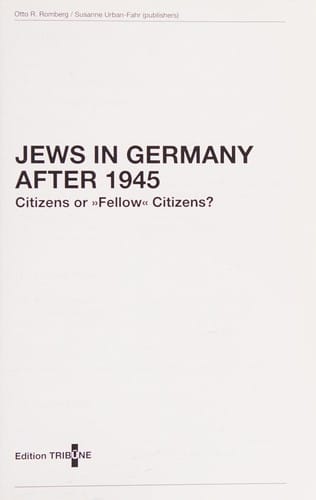 Jews in Germany after 1945