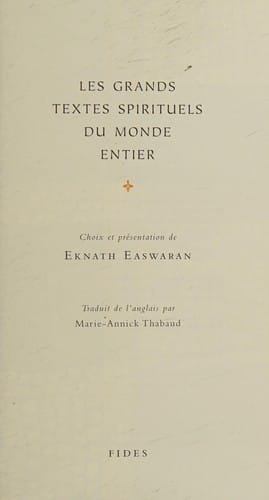 Les grands textes spirituels du monde entier