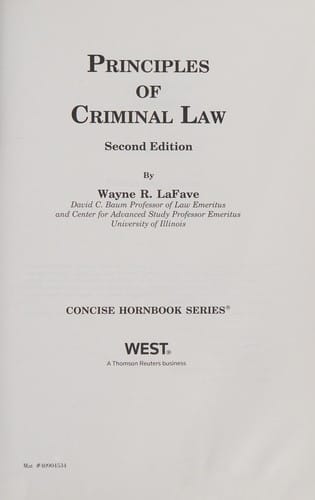 Principles of criminal law