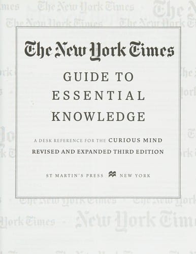 The New York times guide to essential knowledge