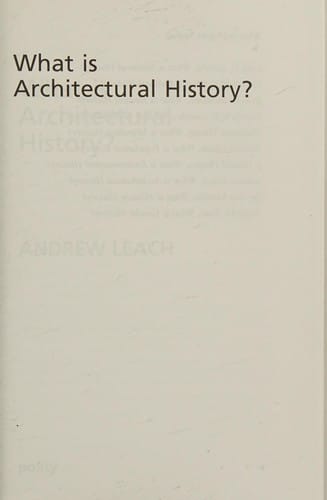 What is architectural history?