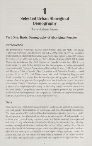 Urban Aboriginal communities in Canada