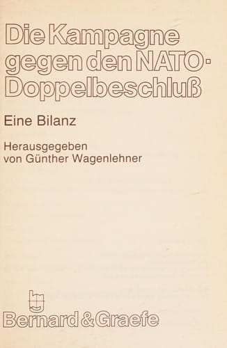 Die Kampagne gegen den NATO-Doppelbeschluss