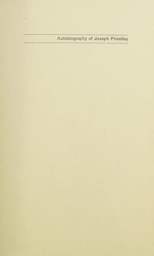 Autobiography of Joseph Priestley