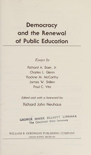 Democracy and the renewal of public education