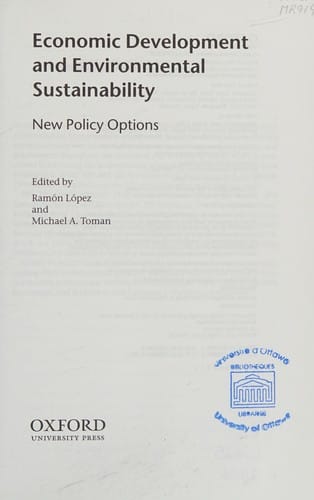 Economic development and environmental sustainability