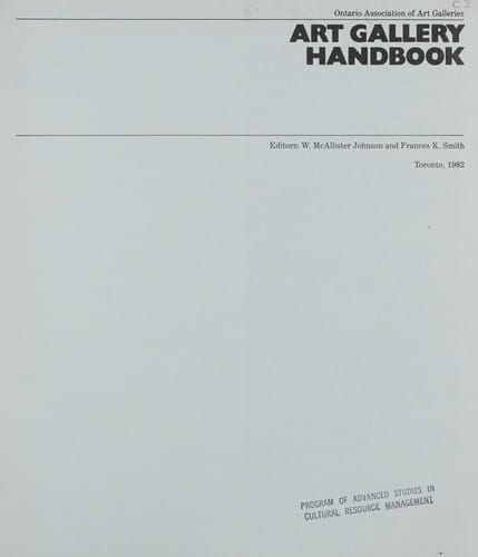 Art gallery handbook