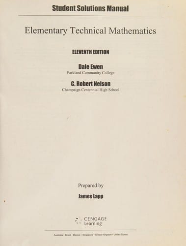 Elementary technical mathematics