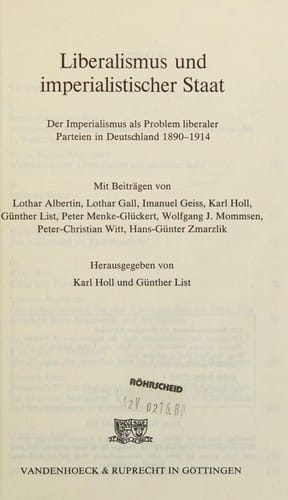 Liberalismus und imperialistischer Staat