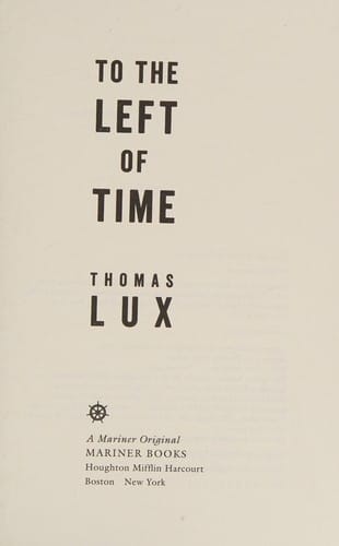To the left of time