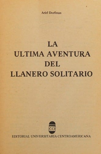 La ultima aventura del llanero solitario