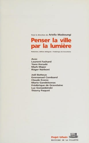 Penser la ville par la lumière
