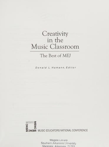 Creativity in the music classroom