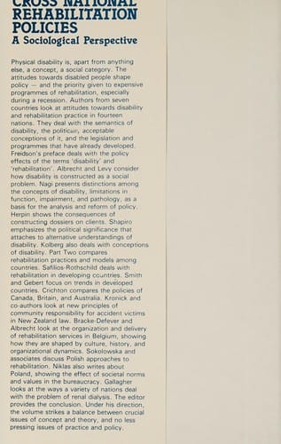 Cross national rehabilitation policies