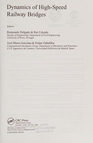 Dynamics of high-speed railway bridges