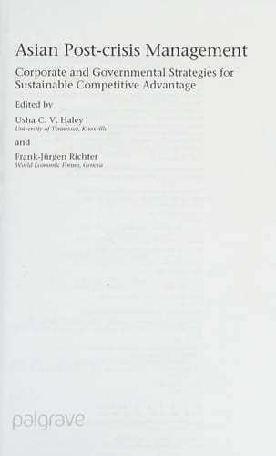 Asian post-crisis management