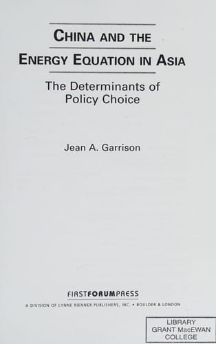 China and the energy equation in Asia