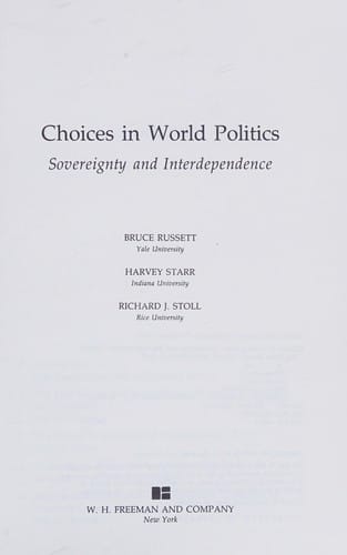 Choices in world politics
