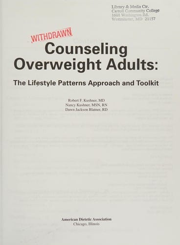 Counseling overweight adults