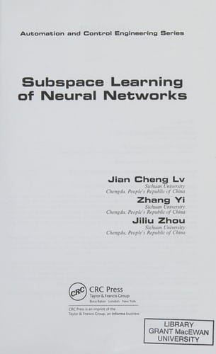 Subspace learning of neural networks