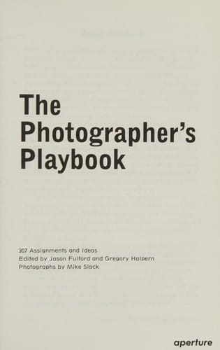 The photographer's playbook