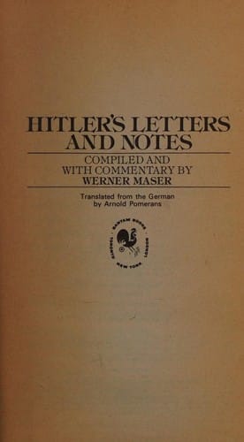 Hitler's letters and notes